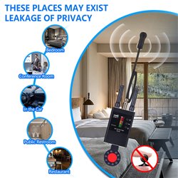Hidden camera detector,listener and anti espionage detector,GPS detector, suitable for GPS tracker and monitoring detection