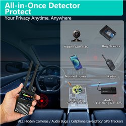 Hidden detector,anti espionage detector,RF signal scanner, listener detector,for GPS tracker and monitoring device detection