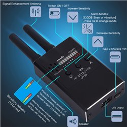 Camera Detector Listener Detector Anti Spy Detector WIFI GPS Detector for Radiation Detection and Signal Scanning Detection