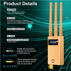 Listener detector,  anti spy detector, radiation detector, suitable for signal scanning and monitoring equipment detection