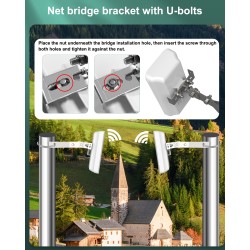 CPE220 5.8G Wireless Bridge PTMP WiFi PTP Point To Point Access Outdoor Network CPE 2KM 12DBi High-Gain Antenna