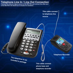 Analog Telephone Recorder, 32GB Call Recording with Time Stamp, Answer Machine Call ID Blocker Do Not Disturb